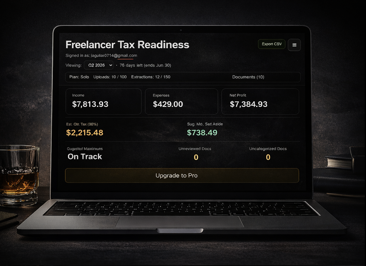 AI Solo Tax dashboard